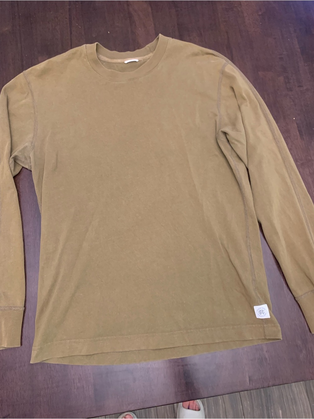 Reigning Champ Olive Long Sleeve Crewneck